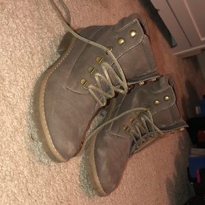 Grey Suede Boots
